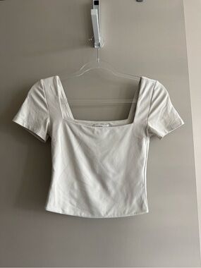Aritzia Square Neck Contour T-Shirt - Birch